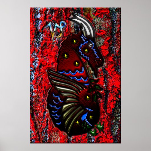 Capricorn Zodiac Art Poster (Voorkant)