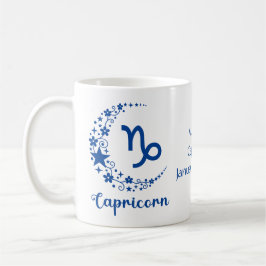 Capricorn Zodiac Astrology Birthday Blue White Koffiemok