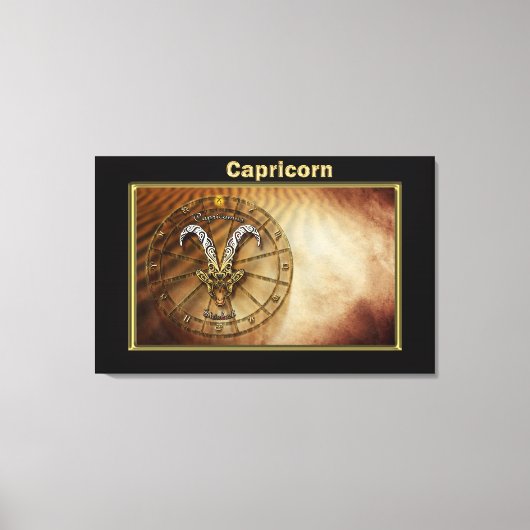 Capricorn Zodiac Astrology design Canvas Afdruk (Voorkant)