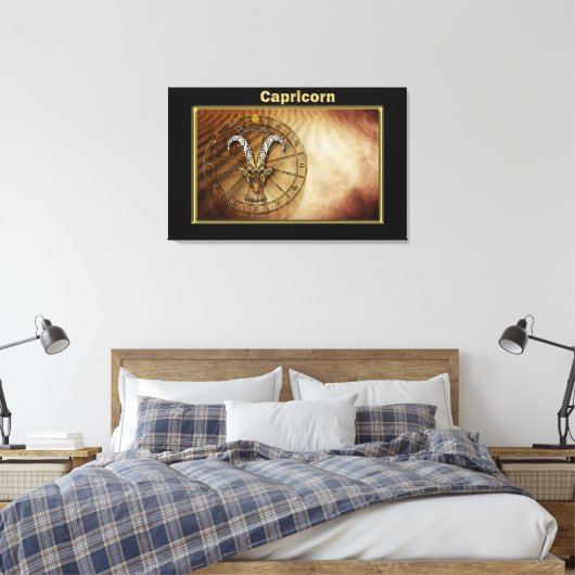 Capricorn Zodiac Astrology design Canvas Afdruk (Insitu (Slaapkamer))