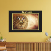 Capricorn Zodiac Astrology design Canvas Afdruk (Insitu (Woonkamer))