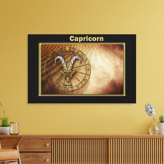 Capricorn Zodiac Astrology design Canvas Afdruk (Insitu (Woonkamer))