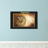 Capricorn Zodiac Astrology design Canvas Afdruk (Insitu (Houten vloer))