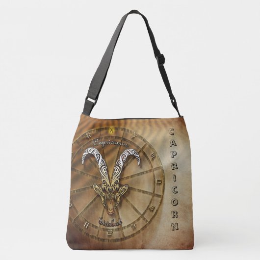 Capricorn Zodiac Astrology design Crossbody Tas (Achterkant)