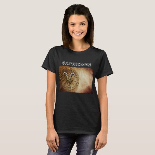 Capricorn Zodiac Astrology design T-shirt (Voorkant volledig)