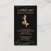*~* Capricorn Zodiac Astrology Readtions Black Visitekaartje (Achterkant)