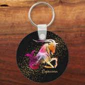 Capricorn ♑ - Zodiac Astrology Sign Sleutelhanger (Voorkant)