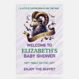 Capricorn Zodiac Baby Shower Acryl Bord
