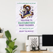 Capricorn Zodiac Baby Shower Poster (Thuiskantoor)