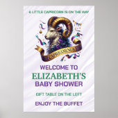 Capricorn Zodiac Baby Shower Poster (Voorkant)