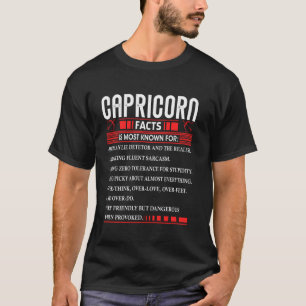 Capricorn Zodiac Birthday Capricorn Facts Funny T-shirt