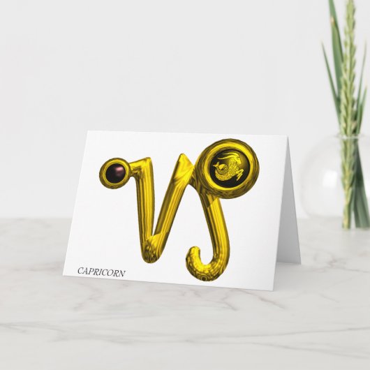 CAPRICORN Zodiac Birthday Kaart (Voorkant)