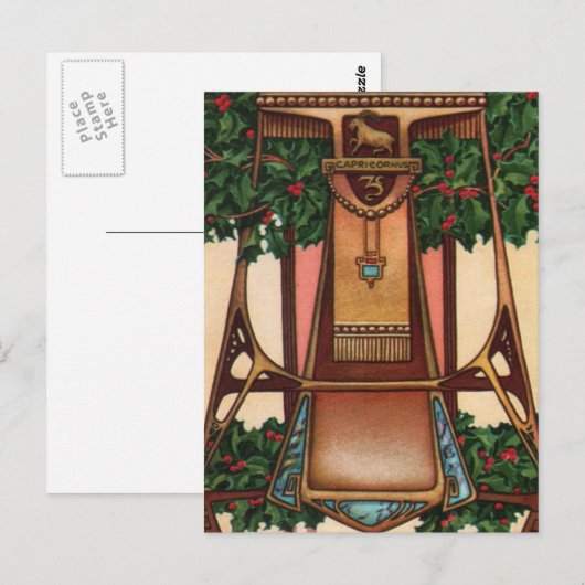 Capricorn Zodiac Briefkaart (Voorkant / Achterkant)