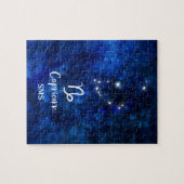 Capricorn Zodiac Constellation Galaxy Sky Monogram Legpuzzel (Horizontaal)