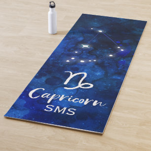 Capricorn Zodiac Constellation Galaxy Sky Monogram Yogamat
