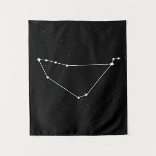 Capricorn Zodiac Constellation Modern Black & Whit Wandkleed