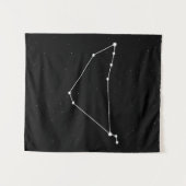 Capricorn Zodiac Constellation Modern Black & Whit Wandkleed (Voorkant (horizontaal))