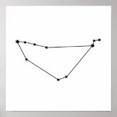 Capricorn Zodiac Constellation Modern Minimum Poster (Voorkant)