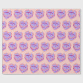 Capricorn Zodiac Coquette Hart Verjaardagstaart Cadeaupapier (Vlak)