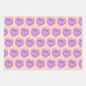 Capricorn Zodiac Coquette Hart Verjaardagstaart Inpakpapier Vel (Voorkant)