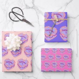 Capricorn Zodiac Coquette Hart Verjaardagstaart Inpakpapier Vel