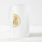 Capricorn Zodiac Frosted Beer Mok (Voorkant links)