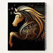 Capricorn Zodiac Gold Horse Astrology Notitieboek (Achterkant)