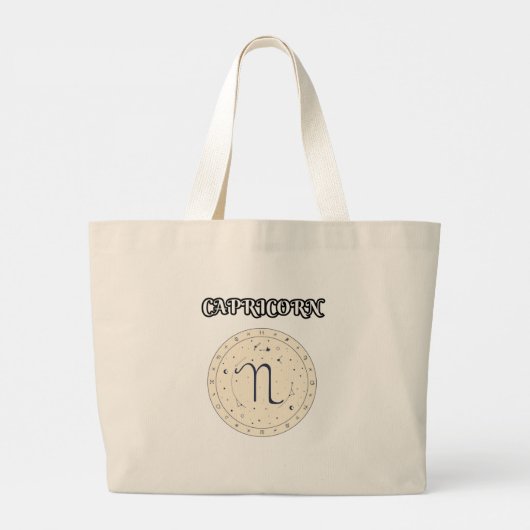 capricorn zodiac grote tote bag (Achterkant)