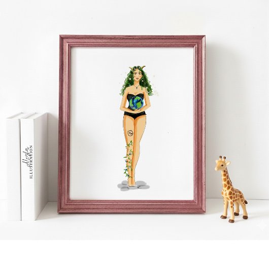 Capricorn Zodiac Illustration – Hand Drawn Poster