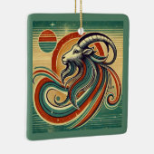 Capricorn Zodiac Kerstversiering Keramisch Ornament (Rechts)