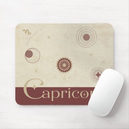 Capricorn Zodiac Mousepad Muismat (Met muis)