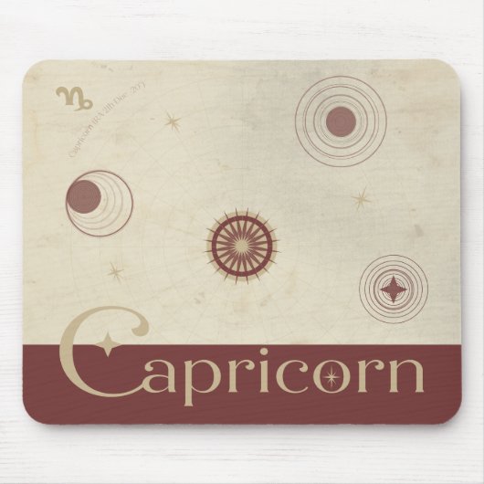 Capricorn Zodiac Mousepad Muismat (Voorkant)