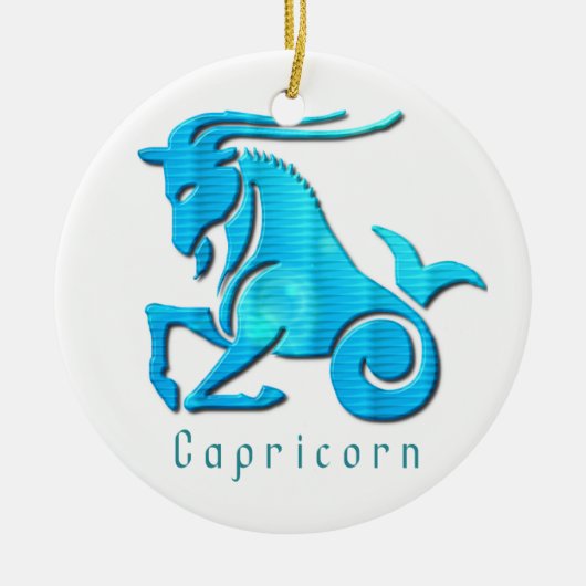 Capricorn Zodiac Orament Keramisch Ornament (Voorkant)