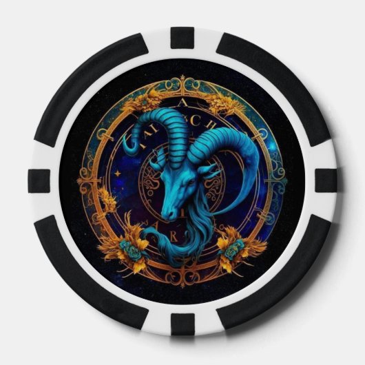Capricorn Zodiac Poker Chips - Astrologie Chips (Voorkant)