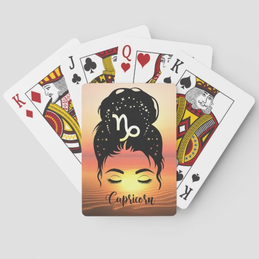 Capricorn Zodiac Pokerkaarten (Achterkant)