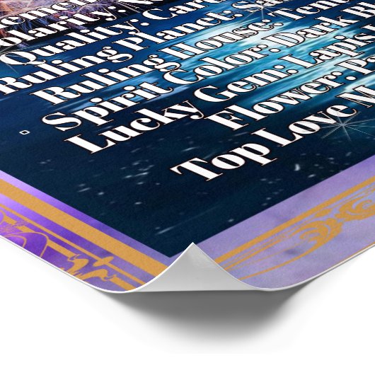 Capricorn Zodiac Poster Astrologie Feiten (Hoek)