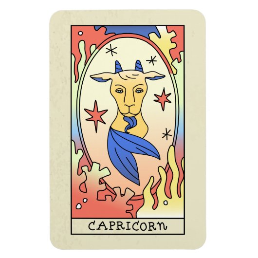 Capricorn Zodiac Sign Abstract Art  Magneet (Verticaal)