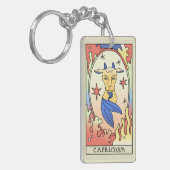 Capricorn Zodiac Sign Abstract Art  Sleutelhanger (Voorkant Links)