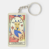 Capricorn Zodiac Sign Abstract Art  Sleutelhanger (achterkant)