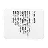 Capricorn Zodiac Sign Astrologie Magneet (Horizontaal)
