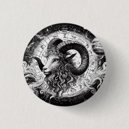  Capricorn Zodiac Sign Astrology Horoscope Art Ronde Button 3,2 Cm