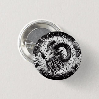  Capricorn Zodiac Sign Astrology Horoscope Art Ronde Button 3,2 Cm
