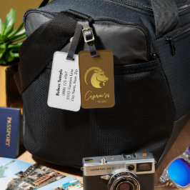 Capricorn Zodiac Sign Bagagelabel