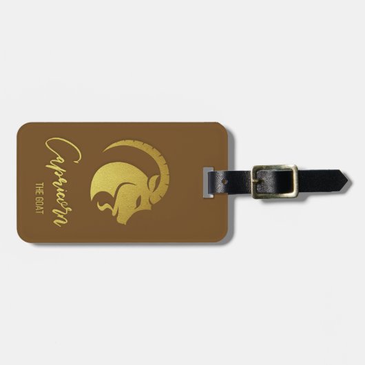 Capricorn Zodiac Sign Bagagelabel (Voorkant horizontaal)