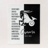 Capricorn Zodiac Sign., Black & White Jigzaag Puzz Legpuzzel (Verticaal)
