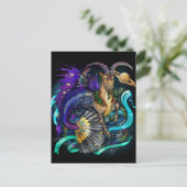 Capricorn Zodiac Sign Briefkaart (Staand voorkant)
