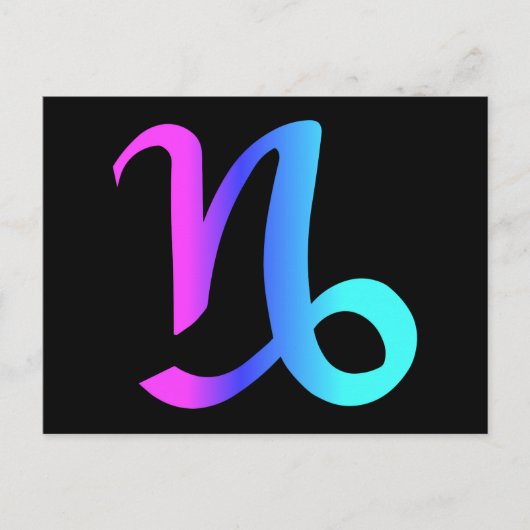 Capricorn Zodiac Sign Briefkaart (Voorkant)