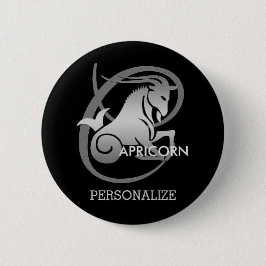 Capricorn - Zodiac Sign Button (Voorkant)