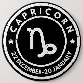 Capricorn Zodiac Sign Button (Voorkant)