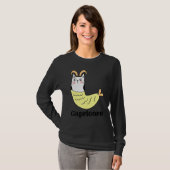 Capricorn Zodiac Sign Cute Funny Cat Kat Kitten T-shirt (Voorkant volledig)